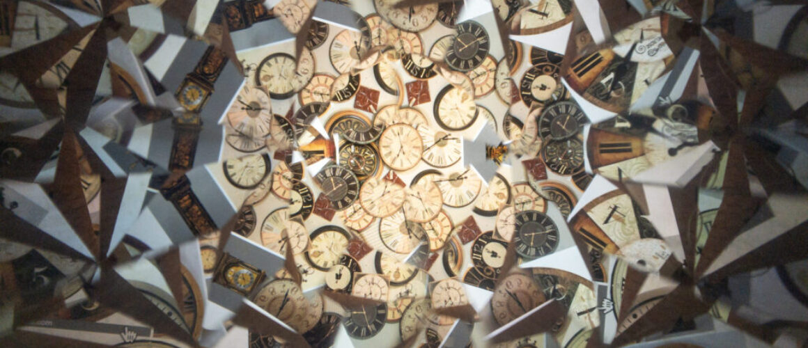 kaleidoscopic view of clocks